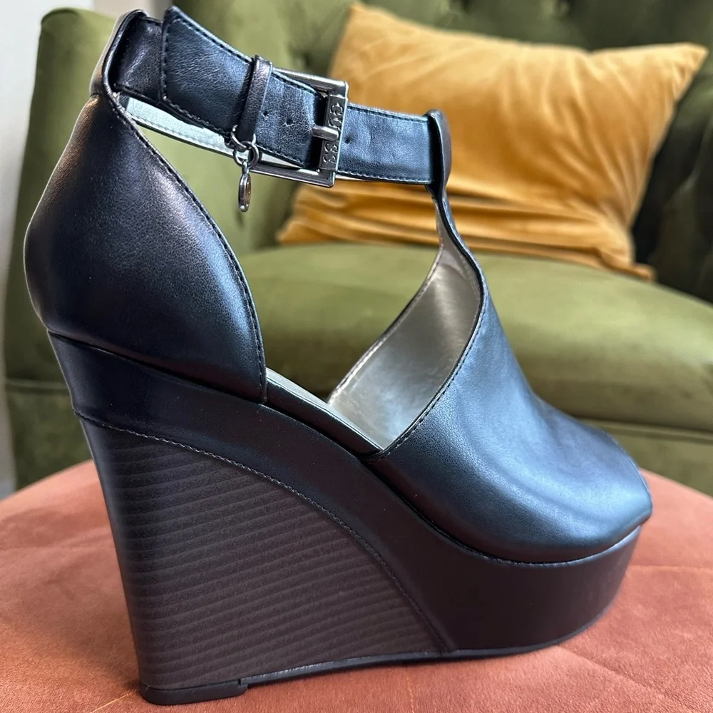 NEW! Guess Black GFRorie Wedges - Picture 13 of 16